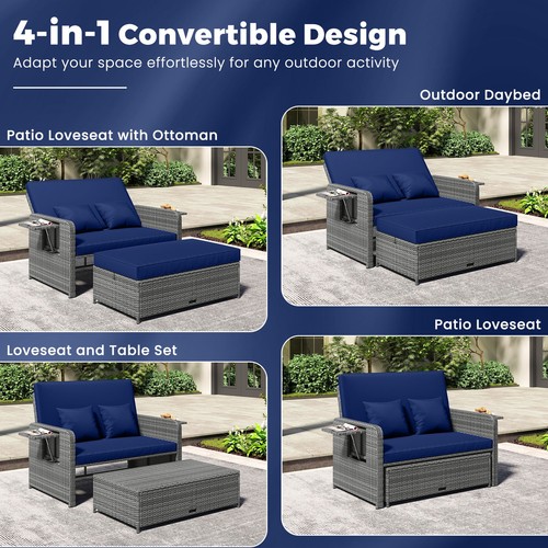 Wicker outdoor daybed with - wicker,