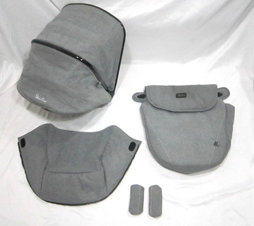 Silver cross hood footmuff - silver,
