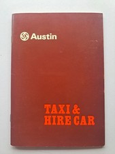 Austin Taxi & Hire car original Drivers Handbook 1977 Diesel AKM 4048