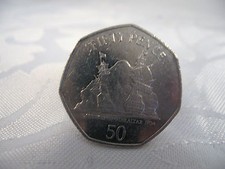 2007 2009 Capture of Gibraltar 1704 50p 50 Pence Coin
