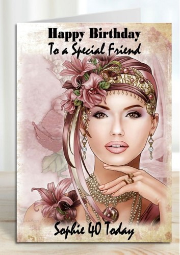 Personalised birthday card art - card,
