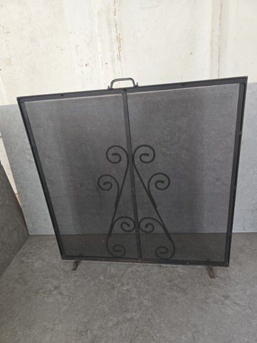 Black metal single panel - black,