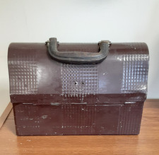 Vintage Metal Lunch Pail Brown