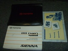 1999 Toyota Sienna Minivan Owner Operator Manual User Guide CE LE XLE xo
