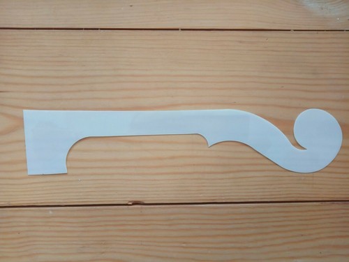 Violin scroll neck template - violin,
