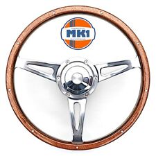 Classic Austin Mini GT Classic 13" Polished Woodrim Steering Wheel Boss Horn Kit