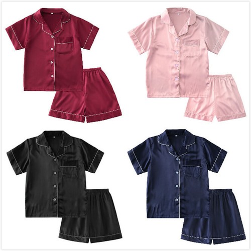 Kids boys girls silky pyjama - girls,