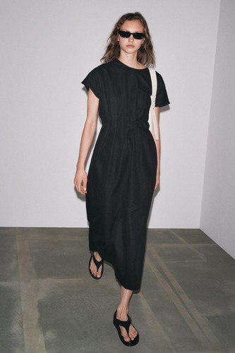 Zara black cotton linen - zw,
