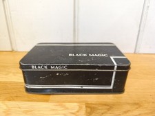 Vintage Empty Black Magic Chocolates Tin 15.5cmx9.5cmx4.5cm Chocs Illustrated