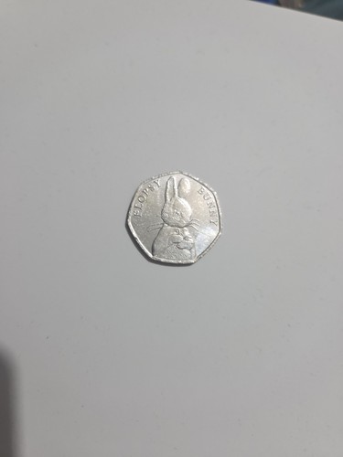 Flopsy bunny 50p - bunny, coin