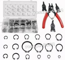 225Pcs Snap Retaining Ring Alloy Steel C-Clip CirClip Set Assortment Kit M6-M32