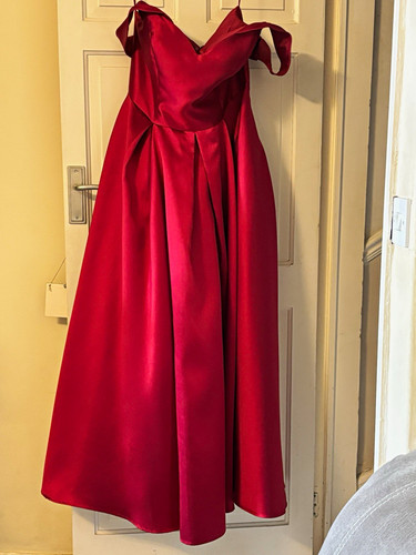 Red burgundy satin - red/burgundy,