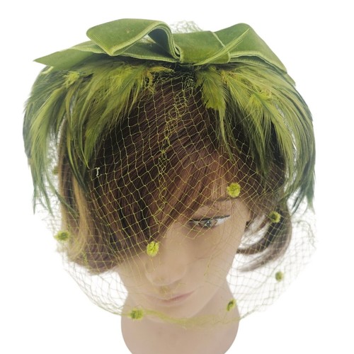 Vintage 1950s green ribbon - vintage,