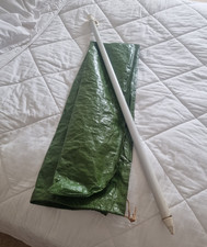 GARDEN UMBRELLA LOWER POLE WHITE &  WATERPROOF COVER 