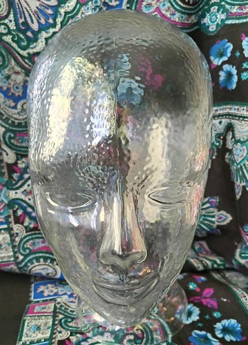 Vintage clear moulded glass - vintage,
