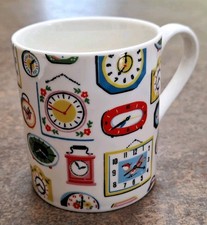 Cath Kidston Churchills bone china clocks mug VGC 