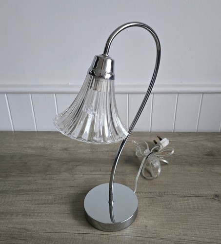 Gooseneck table lamp ribbed - table,