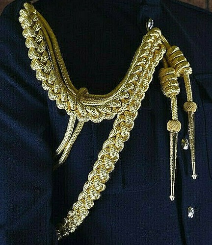 Aiguillette gold mylar - mylar, army