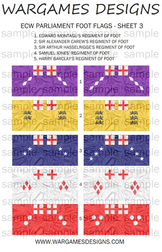 28mm ecw parliament foot flags - 28mm,