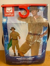SMIFFYS SAFARI MAN CROCODILE KEEPER FANCY DRESS COSTUME SIZE LARGE - NEW IN PACK
