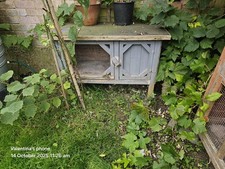 Wooden Rabbit Hutch with Run Small Animal Guinea Pig House.