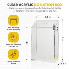 Clear Acrylic Donation Box