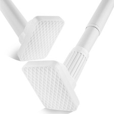 Telescopic Shower Curtain Rod 110-300cm, No-Drill Steel Pole, 33mm Supports 35kg