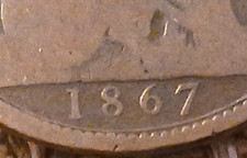 RARE 1867 VICTORIAN ONE PENNY