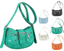 New Women's Shoulder Bag Multi Pocket Zip Crossbody Strap Messenger Handbag UK