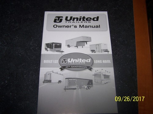 United trailer owner manual - united, owner's