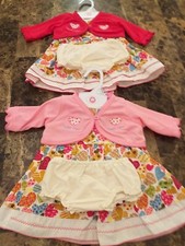 NEW 3PC QUALITY CUTEY COUTURE BABY'S DRESS, CARDIGAN & KNICKERS OUTFIT SET