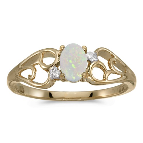 10k yellow gold oval - 10k,