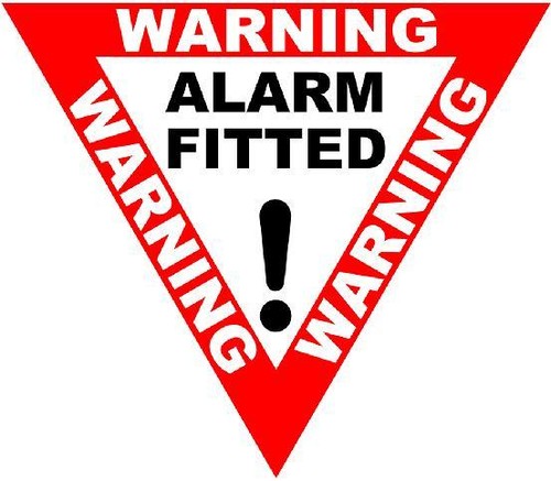 Car alarm stickers warning - stickers,