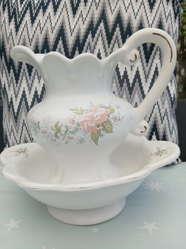 Large vintage ceramic - vintage, floral