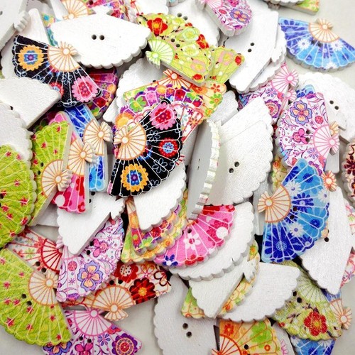 100pcs wooden buttons shape - 100pcs,