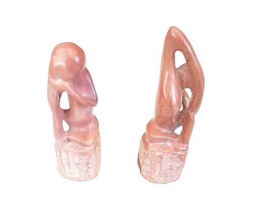 Pair natural soapstone - of,