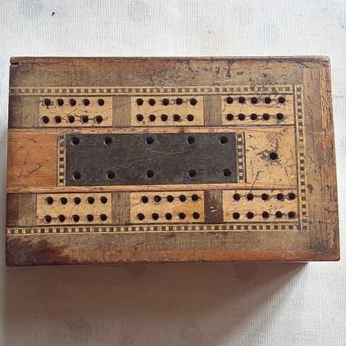 Vintage wooden cribbage - vintage, board