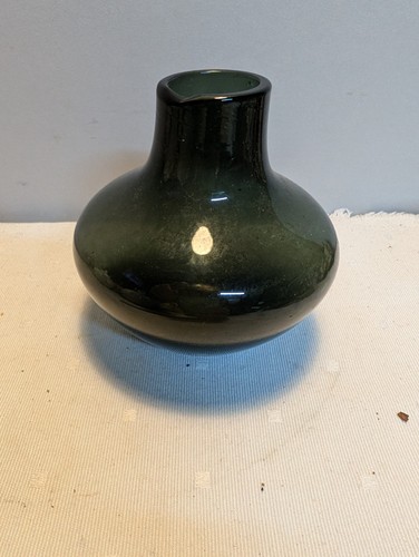 Vintage smoked glass art - smoked,