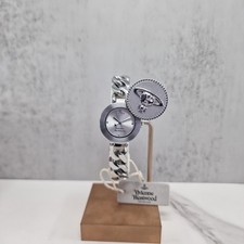 Vivienne Westwood Ladies Orb Silver Button Watch VV323CPGD With Tags, No Box