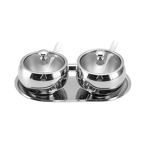 Stainless steel sugar bowl - stainless,