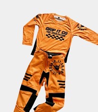 Orange Black kids motocross kit mx clothing long sleeve kids jersey Pants, Kit
