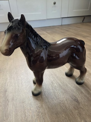 Ceramic shire horse ornament - ceramic,