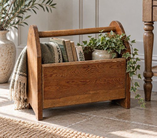 Vintage wooden trug carry - wooden,
