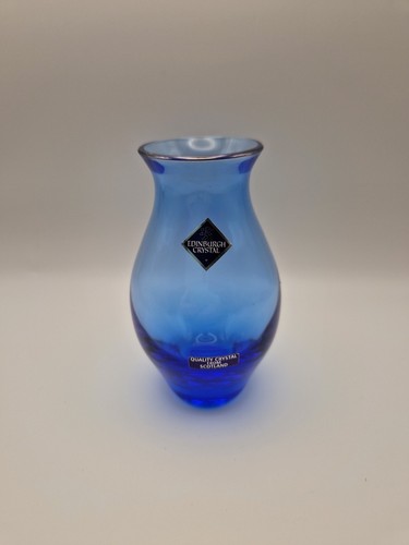 Blue edinburgh crystal vase - blue,