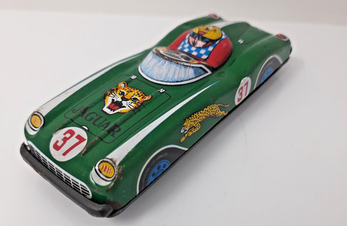 Vintage sanko jaguar tinplate - vintage,