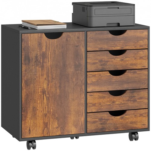 Homcom modern mobile drawer - mobile, 5-drawer