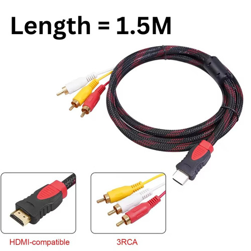 Hdmi rca phono - red, white