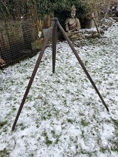 Rare Antique Military WWI Field Tripod Signaller Spotter Telescope Stand Wood