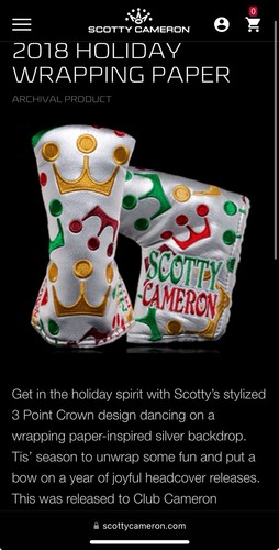 Scotty cameron 2018 - cameron, holiday