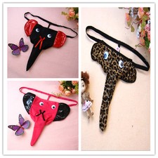 Valentines Sexy Men Leopard Black Red Underwear Lingerie Thong Brief Novelty Fun